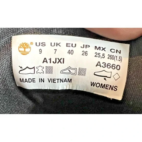 Timberland Women's Brinda Lace-Up Boot Size 9 Black Nubuck Leather (A3660) - Picture 11 of 11